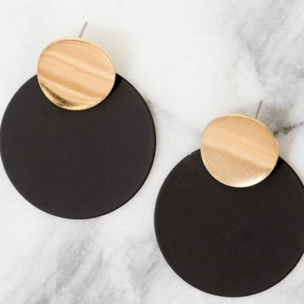 Matte Black Millicent Earrings